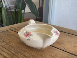Vintage Art Deco Regout roomkan roze bloem