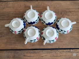 Boerenbont 418 Societe Ceramique set 6x  Thee Kop zónder de schotel