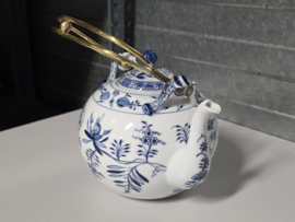 Zwiebelmuster onbekend merk Chocoladeketel mrt koperen greep