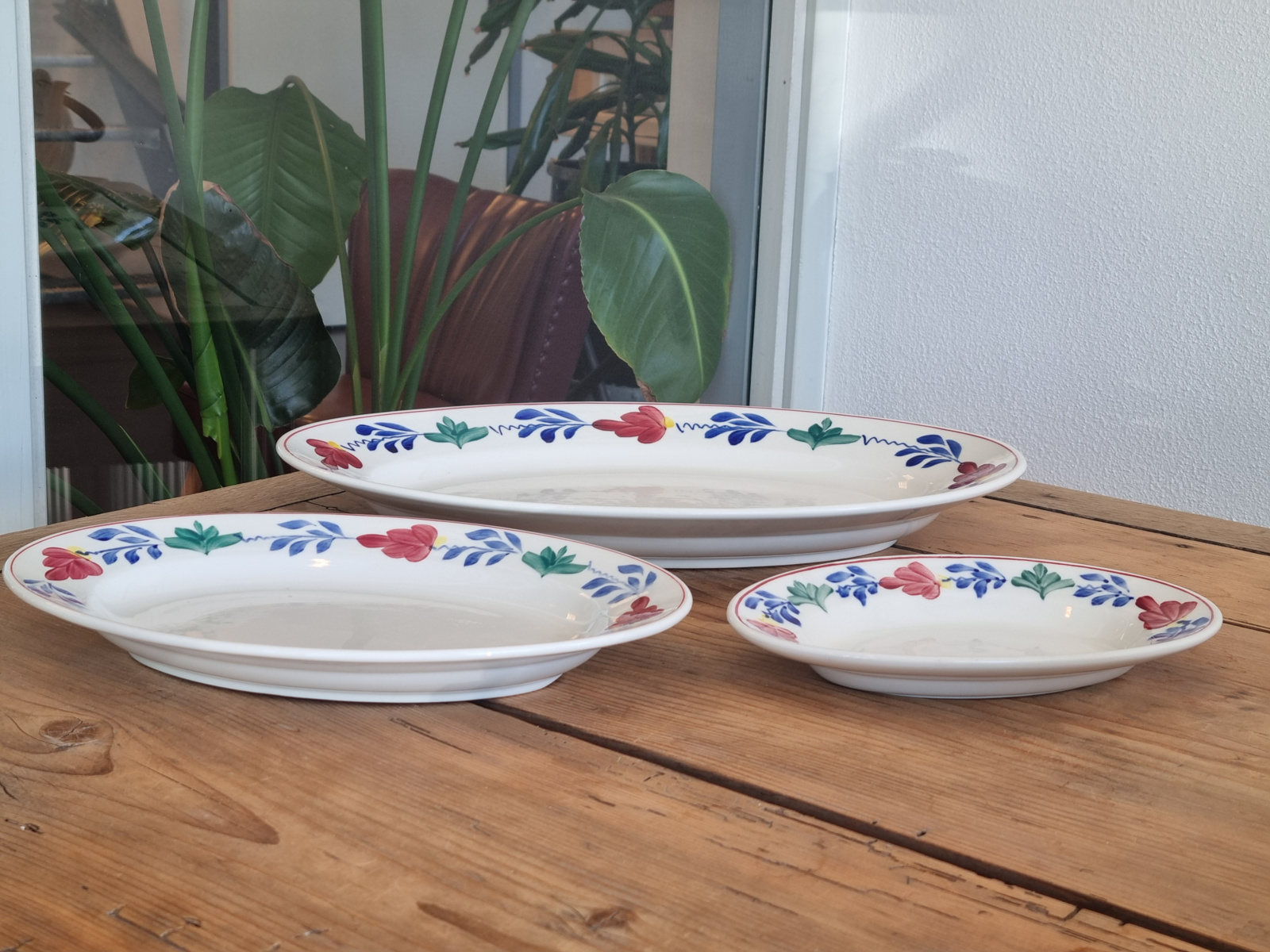 Oud Boerenbont Royal Sphinx Set 3x Schaal Hotelporselein
