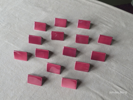 Set 15x tafelschikking naambordjes van aardewerk