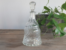 Glas Vintage robuuste Karaf geslepen glas (2)
