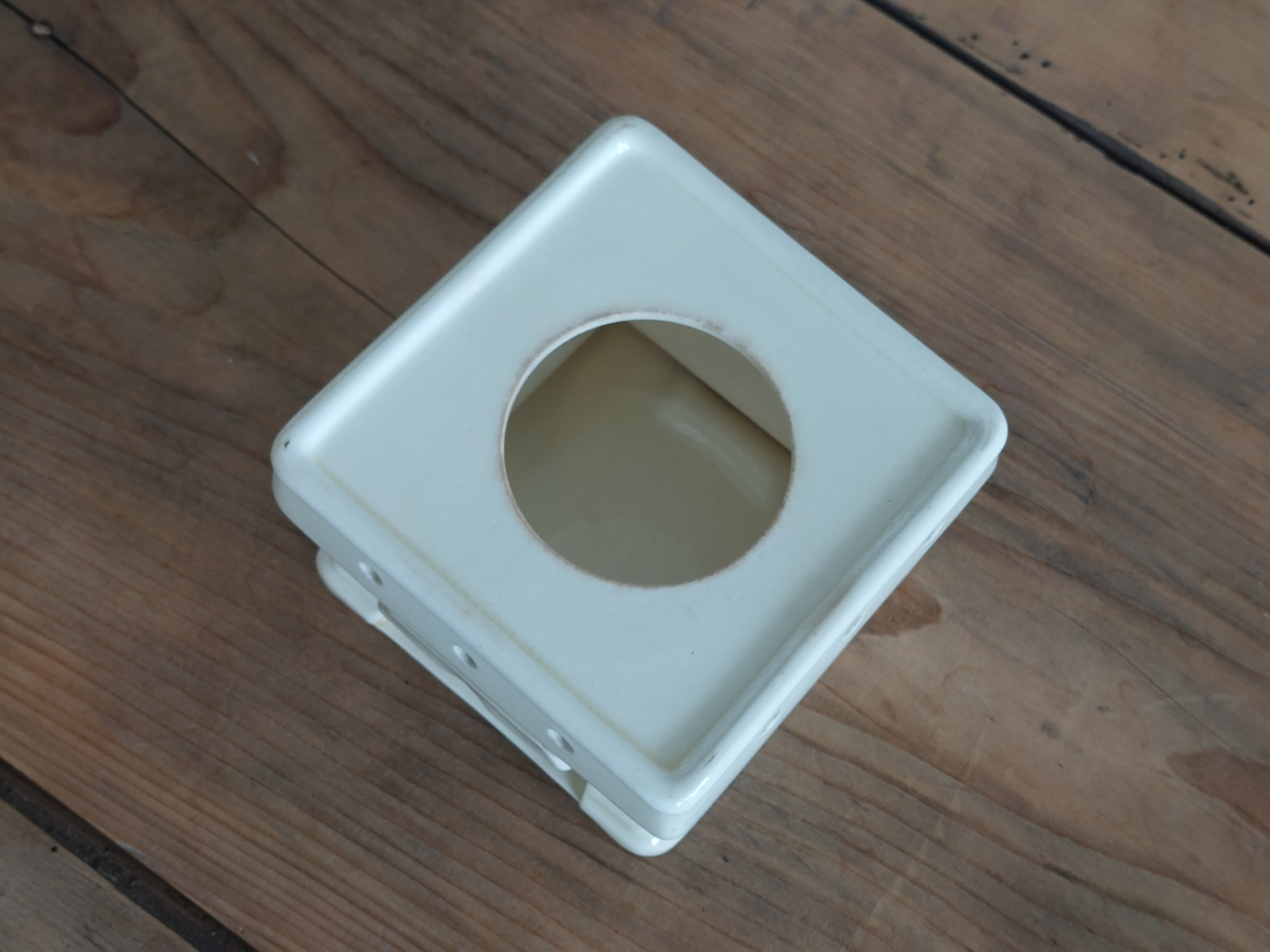 Societe Ceramique creme Art Deco creme Theelicht