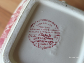 Engels rood English Ironstone Tableware EIT koffiepot Neuschwanstein 18 cm