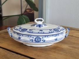 Engels blauw Ethelwyn Bishop & Stonier dekschaal terrine