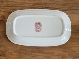 Regout Castillo Old England rood schaal 25 cm (rechthoekig)