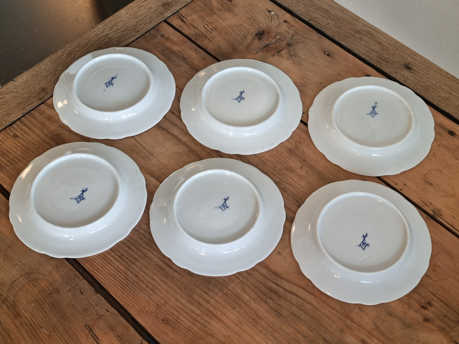 Bootjes Regout model Zwiebelmuster set 6x bordje 15,5 cm