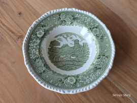 Engels groen Adams English Scenic diep bord 23,5 cm