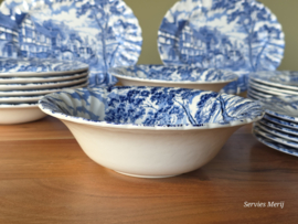Engels blauw Myott Royal Mail Postkoets serviesset 6 personen