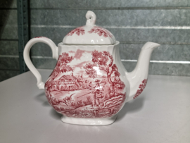 Engels rood Jachtservies Myott The Hunter Theepot 1,2 liter
