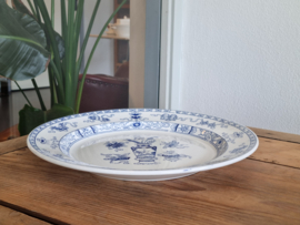 Potiche blauw Petrus Regout groot bord 34,5 cm