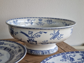 Potiche blauw Societe Ceramique compleet Eetservies 8-pers.