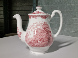 Engels rood Olde England Royal Tudorware Staffordshire Koffie-Theepot