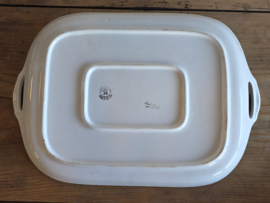 Societe Ceramique Schrijfnamendecor Oud Luik Dienblad van Aardewerk