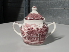 Engels rood Grindley Country Inns Suikerpot met oren