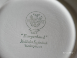 Villeroy en Boch Burgenland rood set 3x soepkom met schotel (rond oortje)