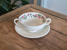 Wedgwood Rosalind Soepkom met schotel