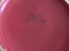 Vintage Vaasje Mosa Maastricht Art Deco rood bruin