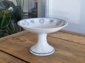 Societe Ceramique Empire blauw Tazza op hoge voet