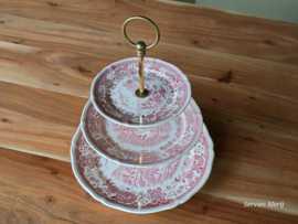 Villeroy en Boch Burgenland rood etagere 3-laags