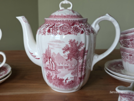 Villeroy en Boch Burgenland rood koffieservies 8 personen