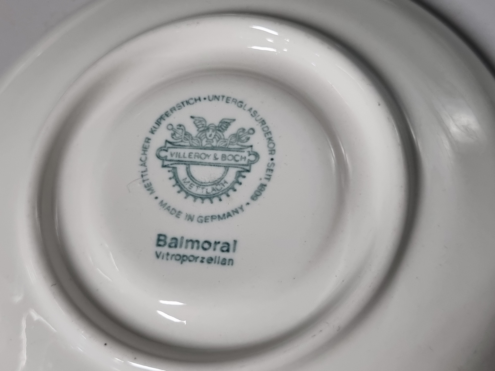 Villeroy en Boch Balmoral blauw set 6x espresso kop en schotel