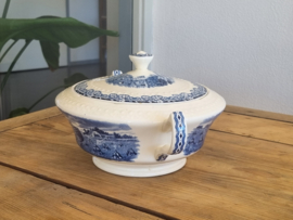 Boerenhoeve blauw Societe Ceramique Dekschaal Terrine (plekje deksel)
