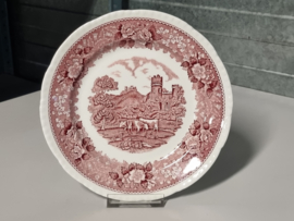 Engels rood Wedgwood Adams English Scenic ontbijtbordje 20 cm (1)