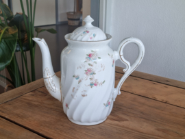 Vintage Regout decor Rosine hoge Koffiepot Chocoladepot