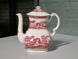 Engels Copeland Spode's Tower rood Koffiepot