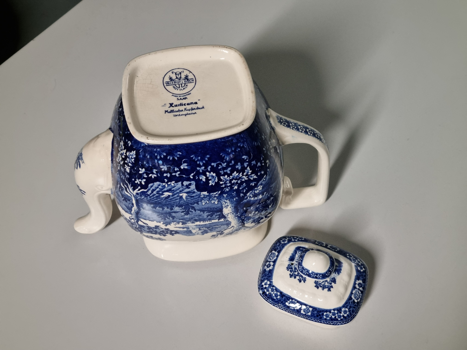 Villeroy en Boch Rusticana blauw Koffiepot Theepot 1,5 liter