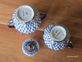 Lomonosov blauw Cobalt Net roomstel (gewone model)