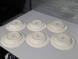 Villeroy en Boch Burgenland blauw set 6x diep bord 25 cm