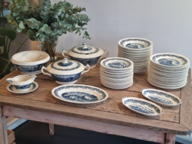 Boerenhoeve blauw Societe Ceramique (creme) Eetservies 20-pers.