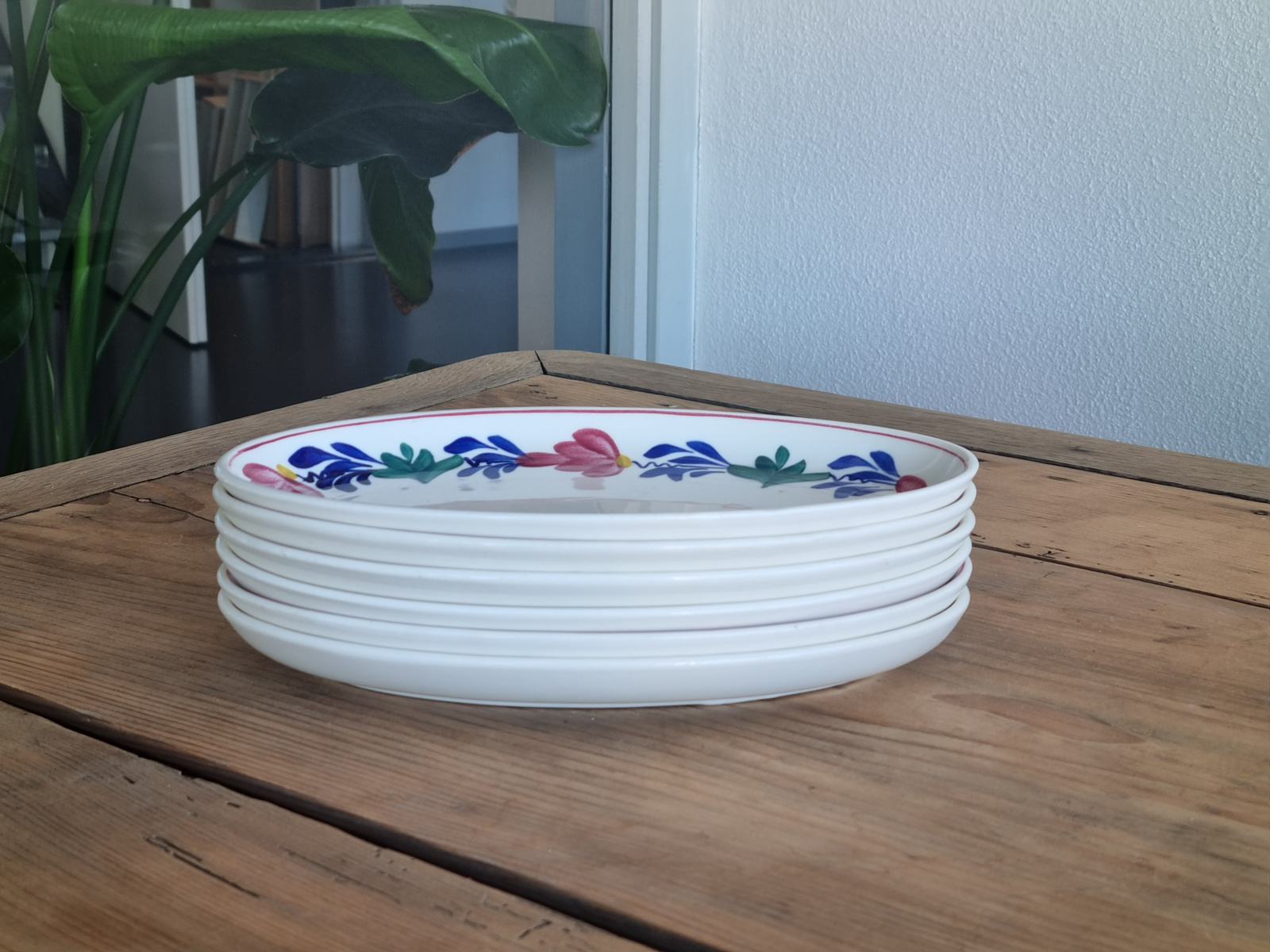 Oud Boerenbont Regout | Royal Sphinx Set 6x Dessert Serveerschaaltje