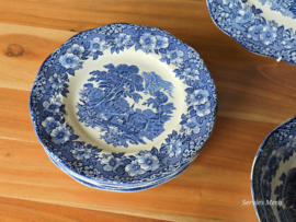 Engels blauw Enoch Wedgwood Woodland serviesset 6 personen