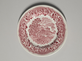 Engels rood Woods Burslem England Seaforth ontbijtbord 20,5 cm