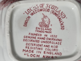 Engels rood Enoch Wedgwood Lochs of Scotland set 2x Koffiepot 18 en 16 cm