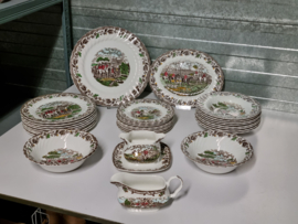 Engels bruin Jachtservies Myott's Country Life Eetservies 8-pers