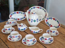 Oud Boerenbont Regout Royal Sphinx koffieservies 6 personen