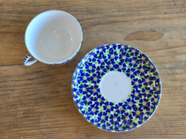 Societe Ceramique Schrijfnamendecor kop en schotel