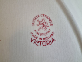 Victoria Rood Societe Ceramique Belegschaaltje Serveerschaaltje (wit)
