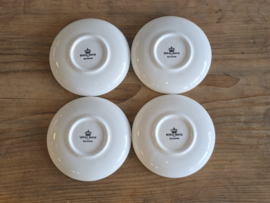 Royal Boch Belgium decor Old Dutch set 4x Bordje Theezakjeslegger 11 cm