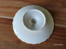 Engels Mason's Christmas Village 1983 Kerstservies lage tazza op voet 15,5 cm
