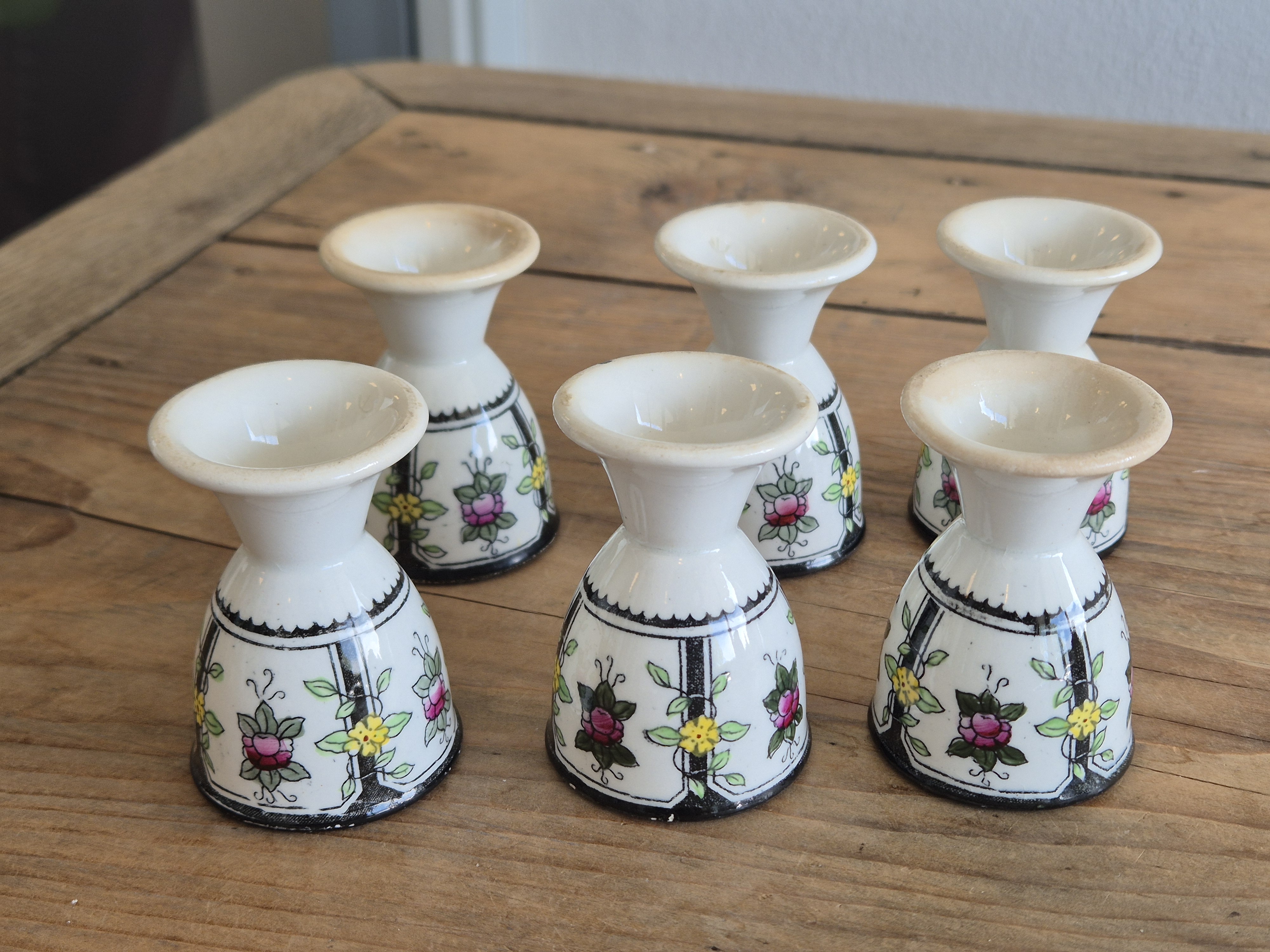 Petrus Regout Modest Set 6x Eierdopje