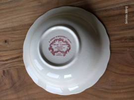 Engels rood Palissy Avon Scenes hoge ronde schaal 24,5 cm