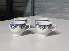 Villeroy en Boch Balmoral petrol set 4x Kopje (apart voetje, zonder schotel)