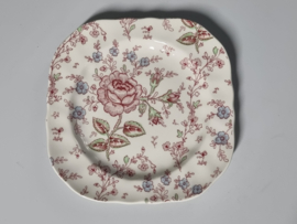 Engels Johnson Bros Rose Chintz Ontbijtbordje Vierkant 19 cm