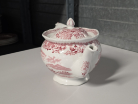 Engels rood Woods Burslem England Seaforth theepot 11 cm