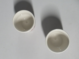 Engels rood Ironstone EIT Ltd England set 2x Eierdopje (kasteel)